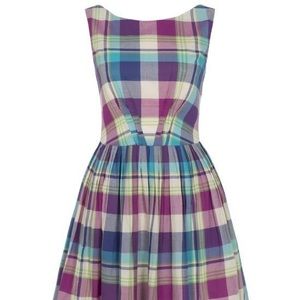 Emily and Fin Abigail Dress Purple Plaid Medium